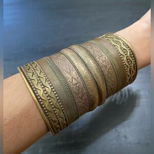 Gold, ornate bangle